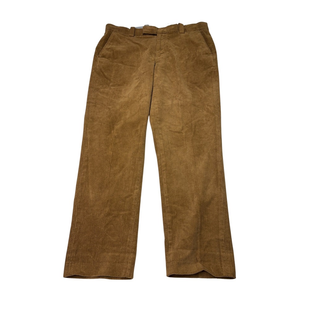 Brooks Brothers Mens Slim‎ Fit Corduroy Pants Tan Brown 36x30 Cotton Stretch